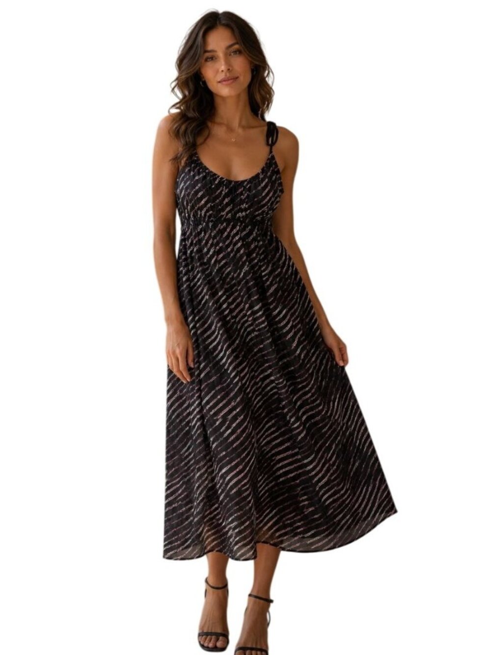 Raquel Allegra Empire waist sleeveless silk dress - Size S (1)